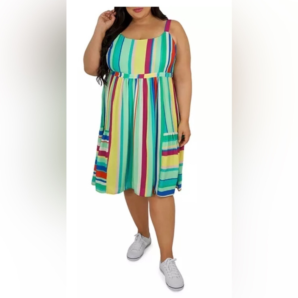 NWT Maree Pour Toi Brenda Stripe Midi 24